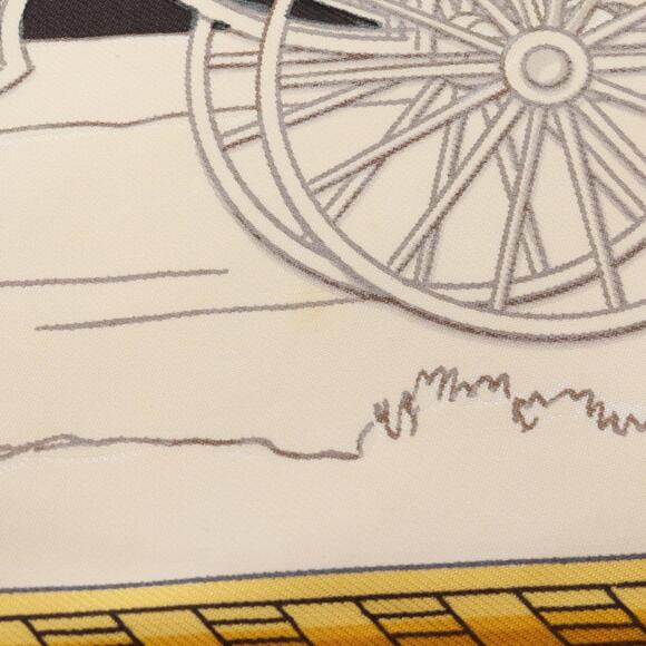 HERMES Gray Silk Scarf - Picture 5 of 8